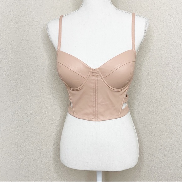 Charlotte Russe Tops - Charlotte Russe Molded Longline Bustier Zip Back